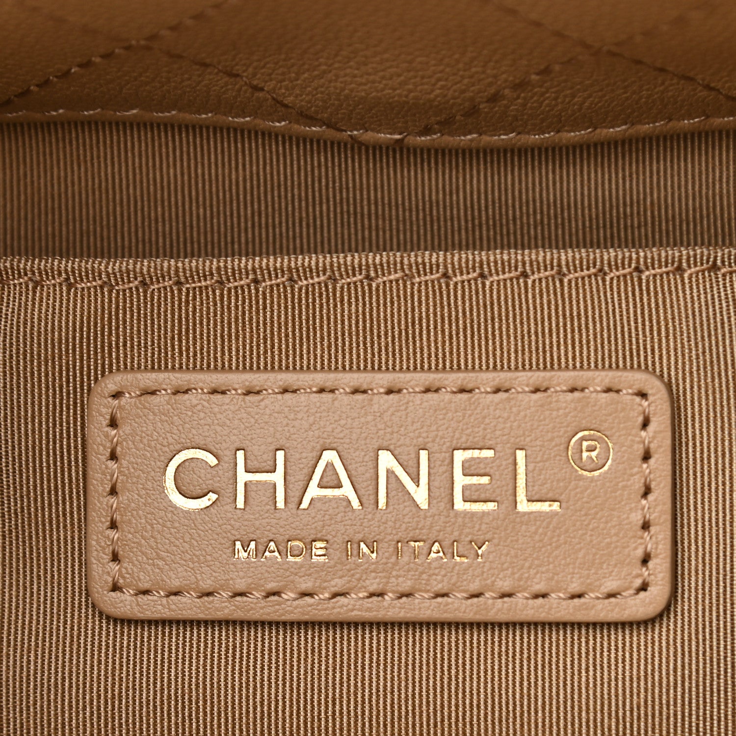 Chanel Caviar Quilted Rolled Up Bucket Drawstring Bag Beige 6 of 10