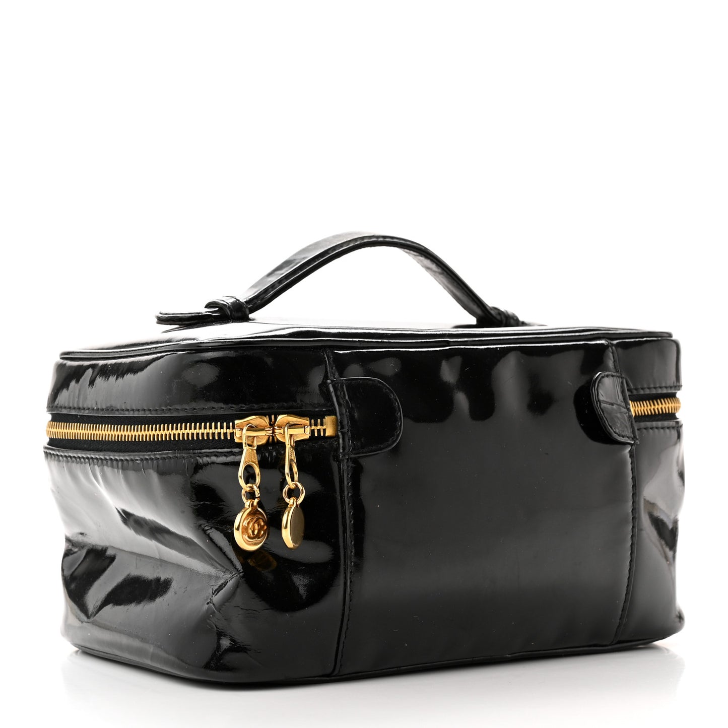Patent Vanity Cosmetic Case Black