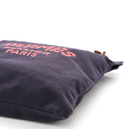 Hermes Canvas Swift Aline Grooming Bag Navy 10 of 11