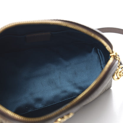 Gucci GG Supreme Monogram Textured Dollar Calfskin Web Small Ophidia Dome Shoulder Bag Beige Ebony New Acero 4 of 9