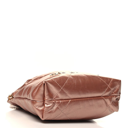 Chanel Metallic Calfskin Quilted Mini Chanel 22 Copper 4 of 12