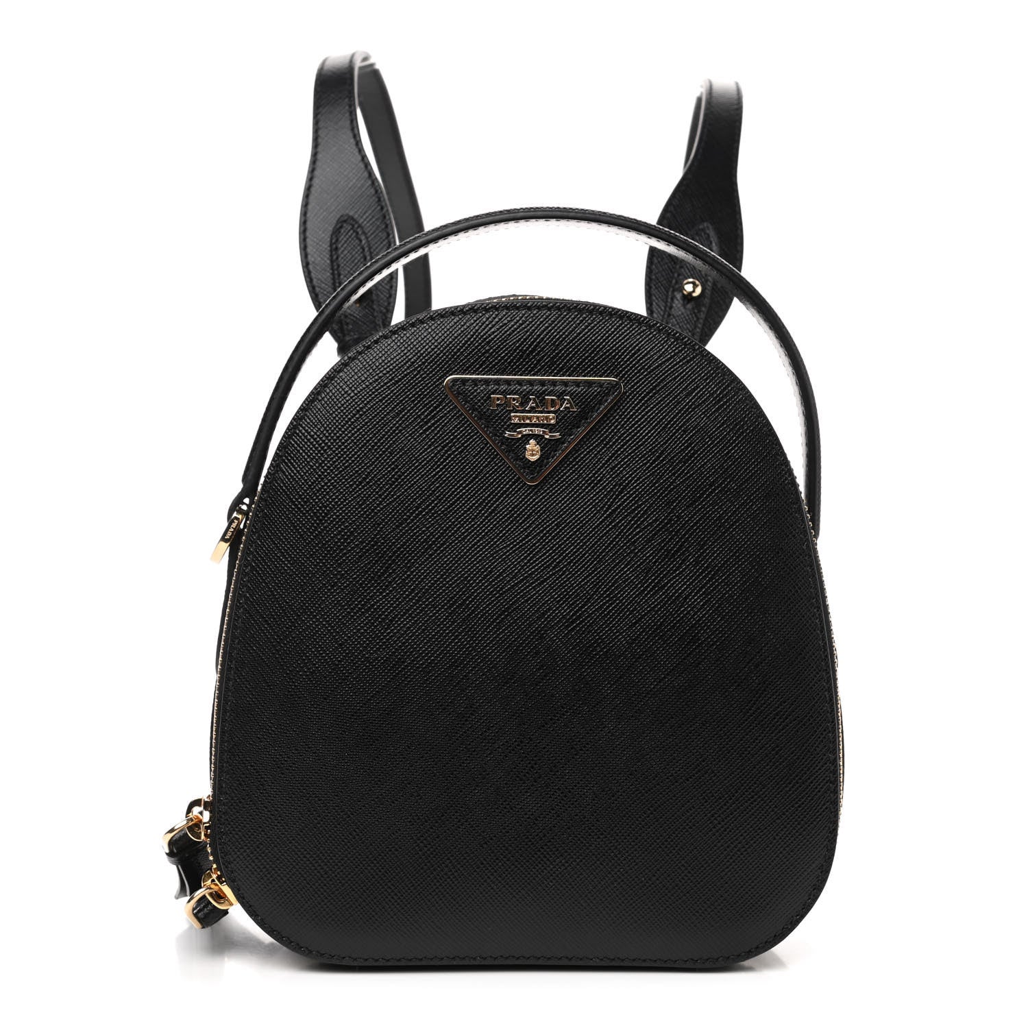 Prada Saffiano Lux Mini Odette Backpack Black 1 of 4