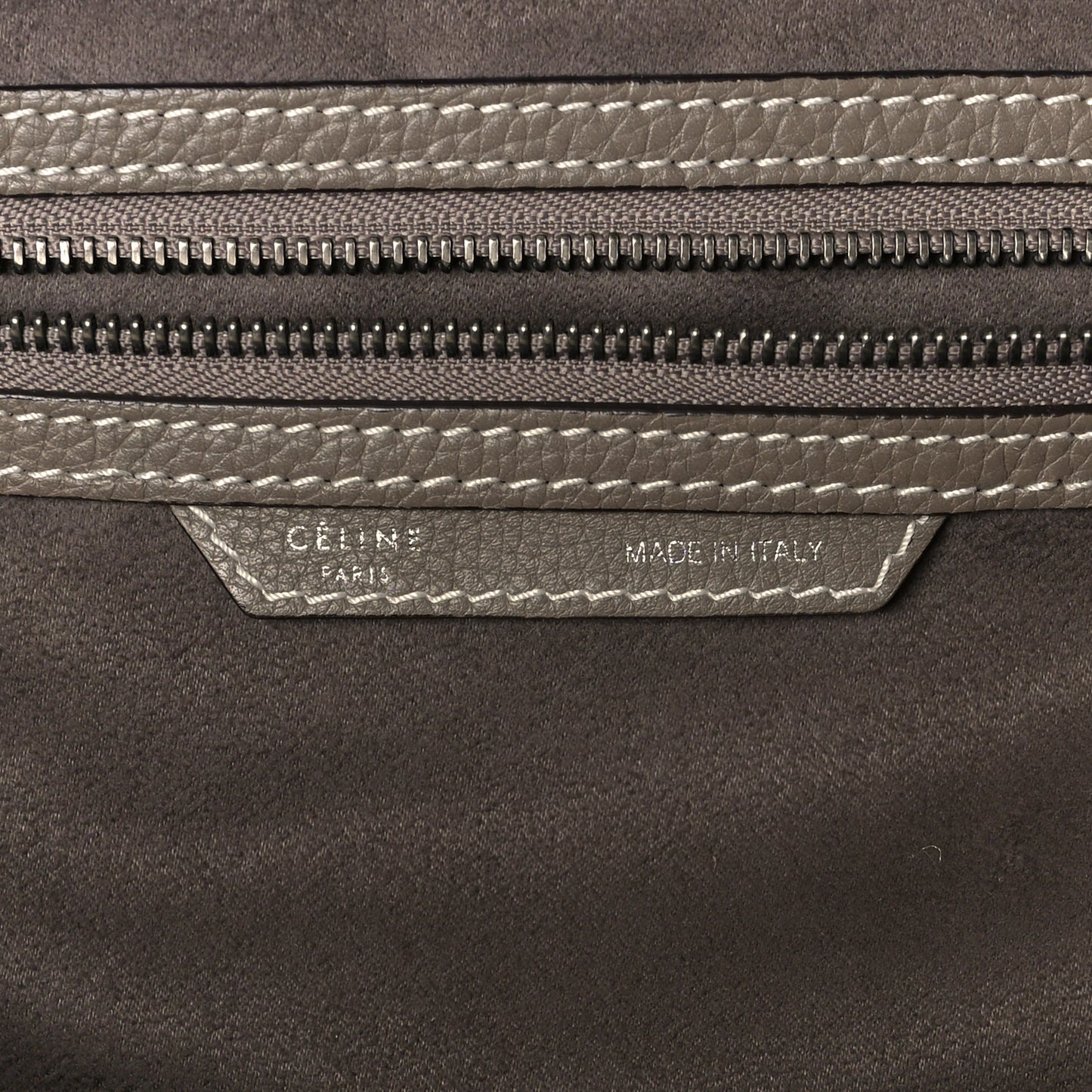 Drummed Calfskin Mini Luggage Bag Souris