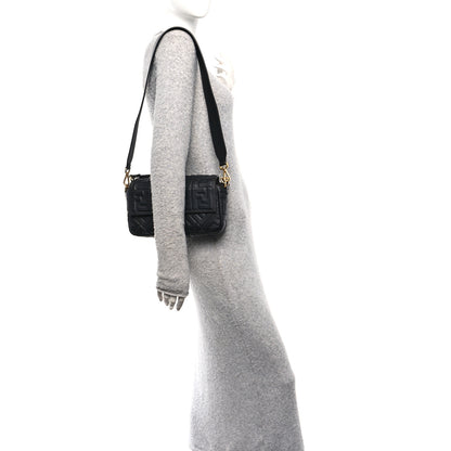 Fendi Nappa FF 1974 Embossed Baguette Black 2 of 10