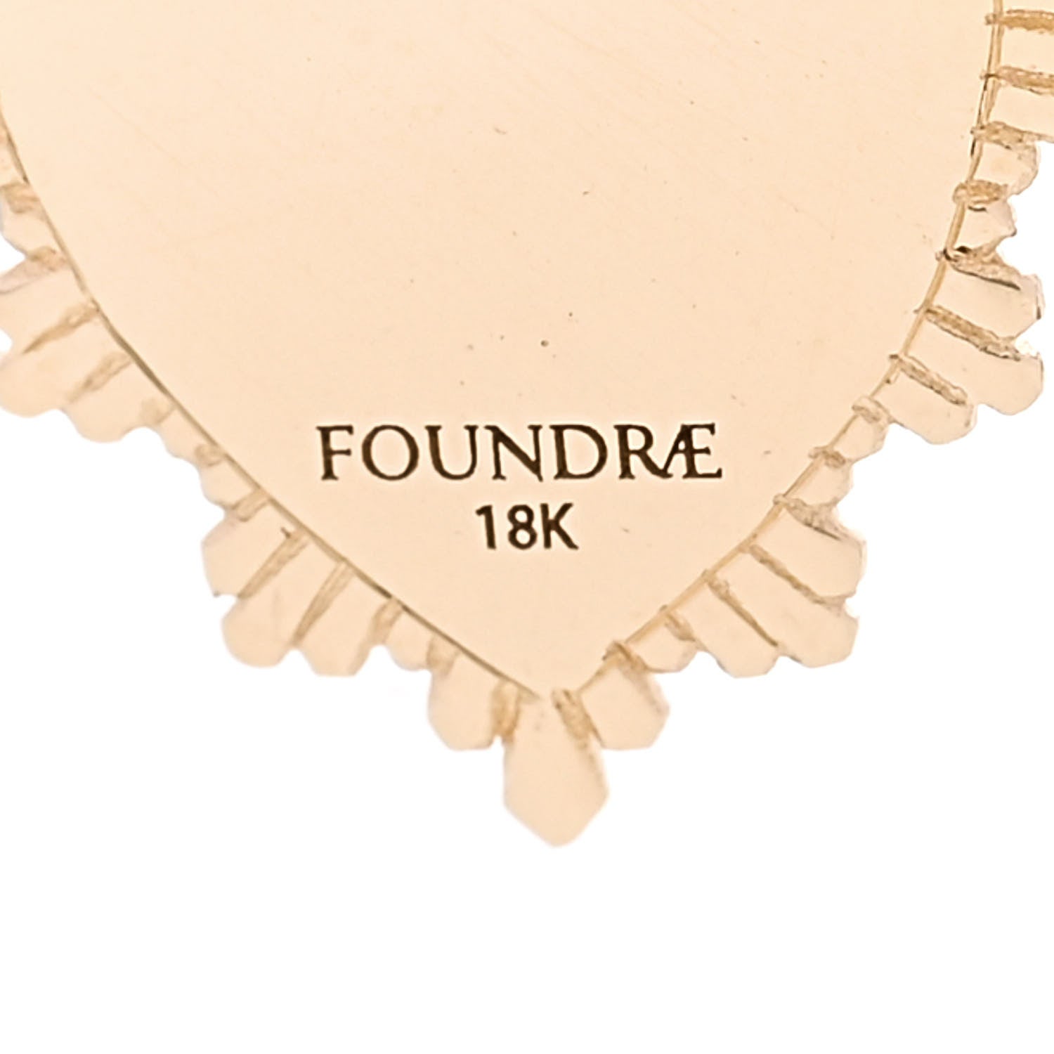 Foundrae 18K Yellow Gold Diamond Initial T Miniature Heart Medallion Pendant 3 of 3