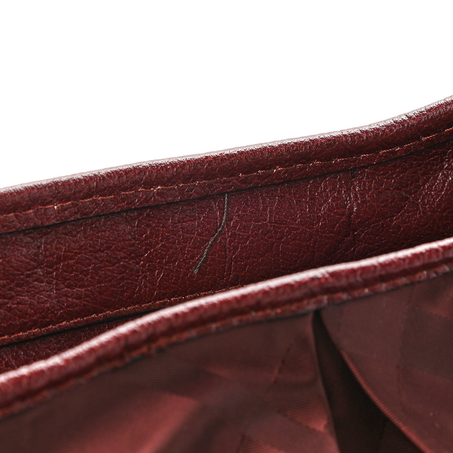 Nylon Check Tote Burgundy