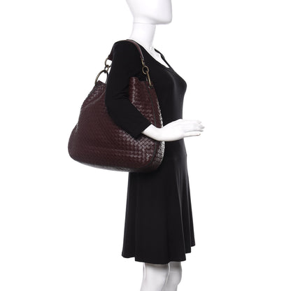 Bottega Veneta Nappa Intrecciato Large Loop Dark Barolo 2 of 10