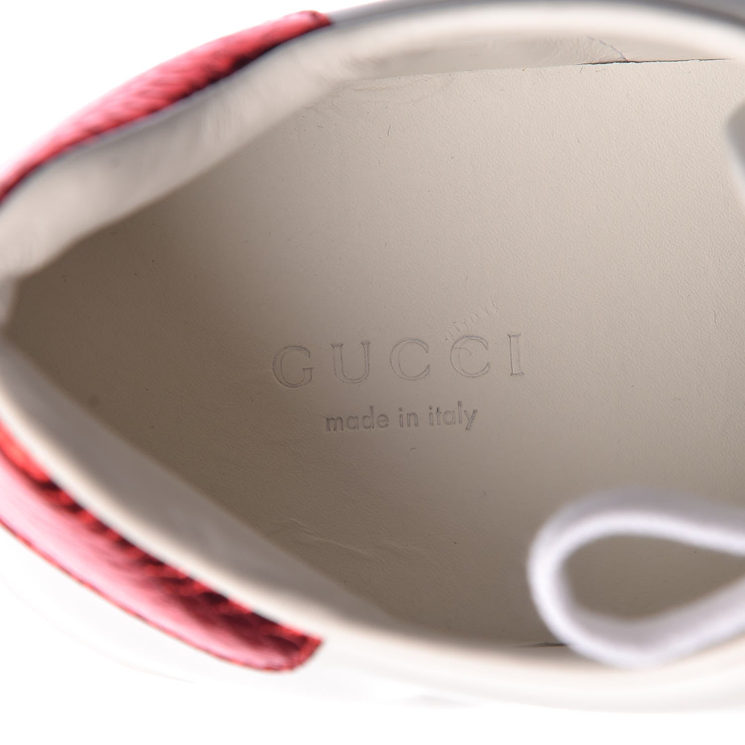 Gucci Calfskin Ayers Web Womens Ace Bow Lace Sneakers 40.5 White 8 of 11