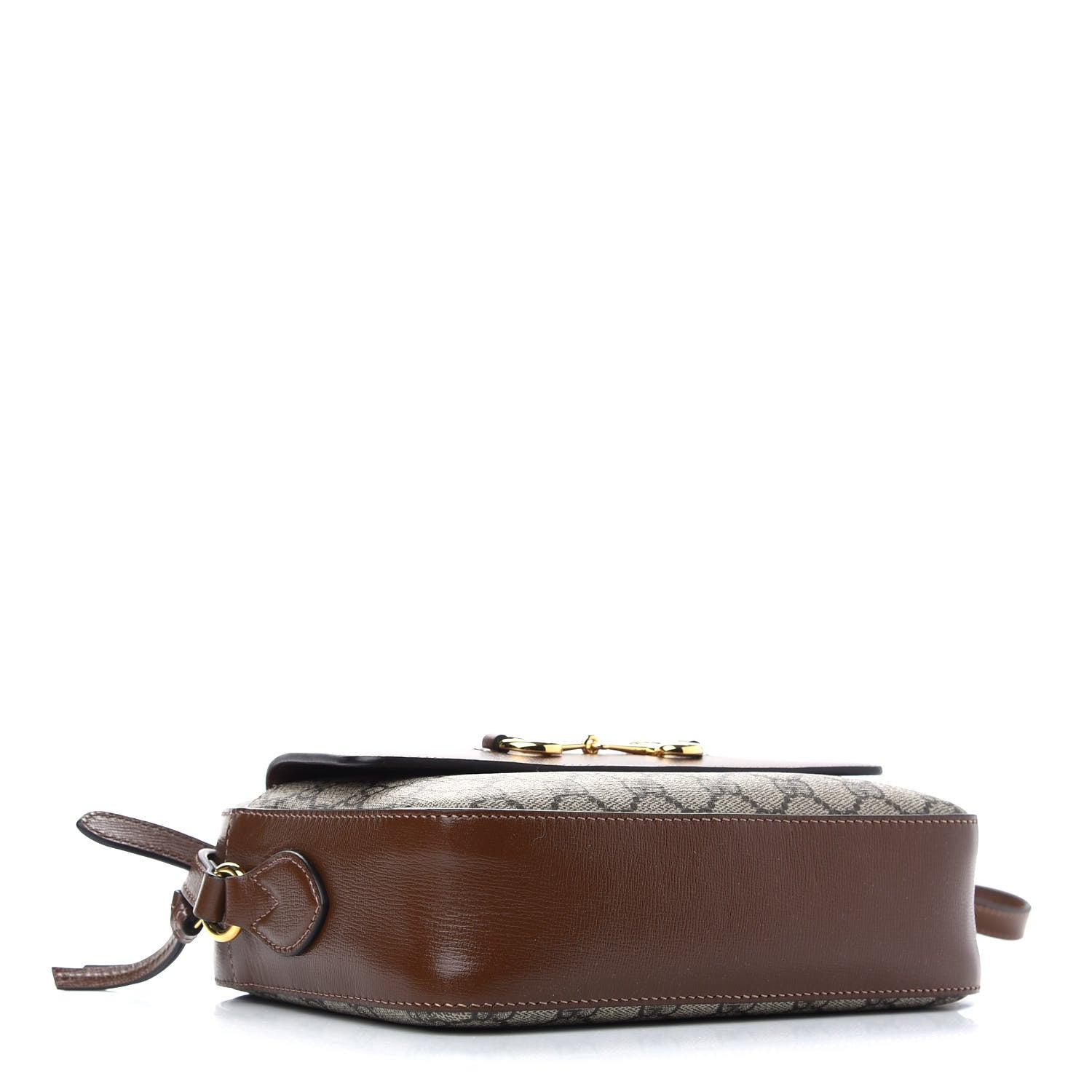 Gucci GG Supreme Monogram Small Horsebit 1955 Shoulder Bag Beige Brown Sugar 4 of 9