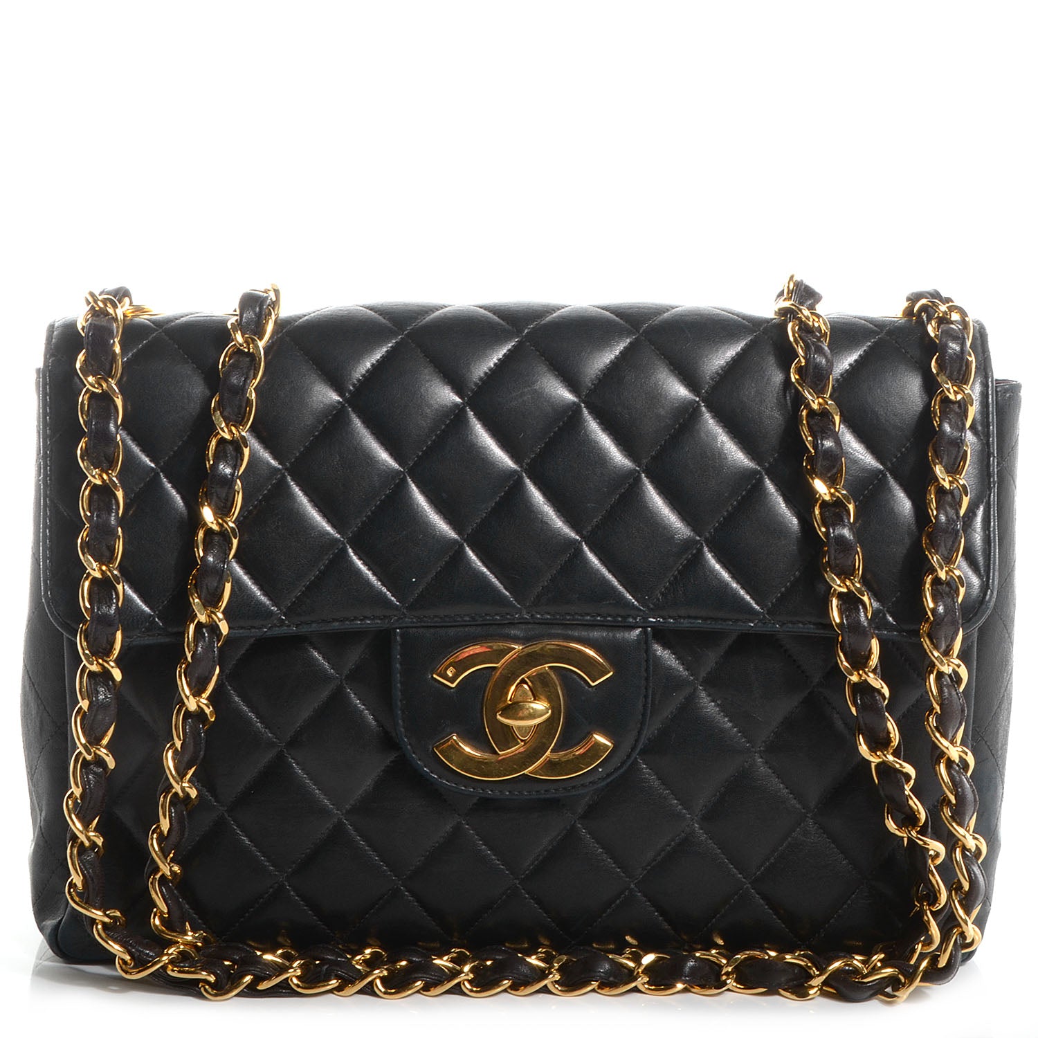 Chanel Lambskin Jumbo Flap Black 1 of 9