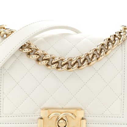 Chanel Lambskin Quilted Small Boy Flap White 8 of 21