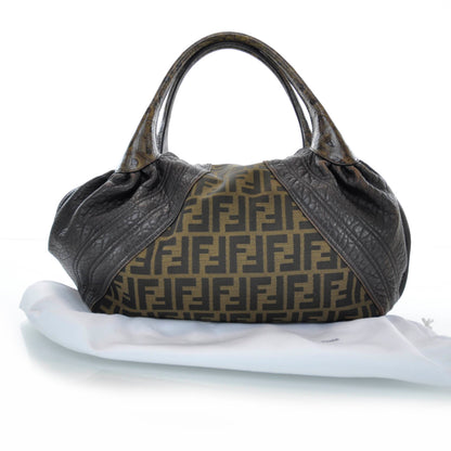 Fendi Zucca Nappa Nuvolata Vitello Tortuga Spy Tobacco Moro 3 of 9