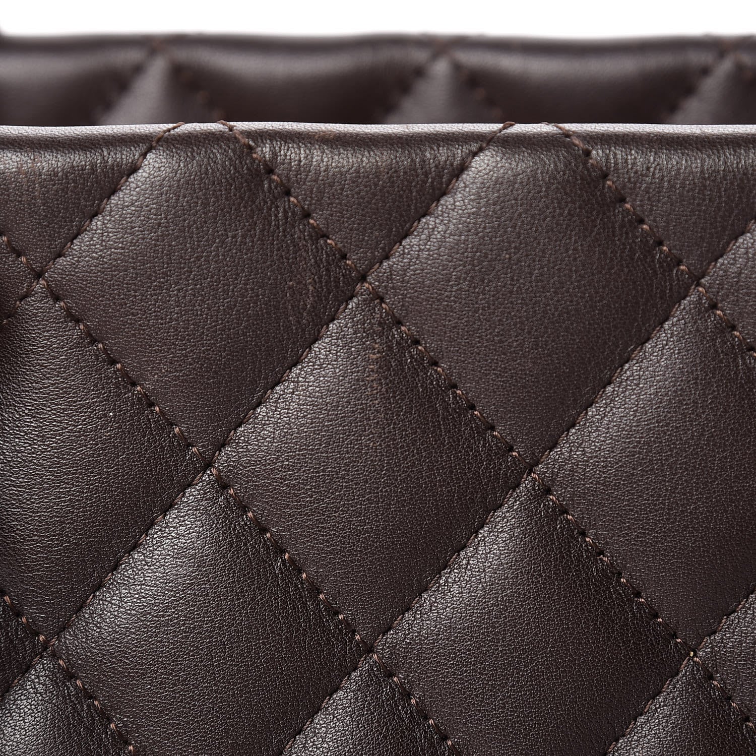 Chanel Calfskin Quilted Large Cambon Tote Brown 13 of 24