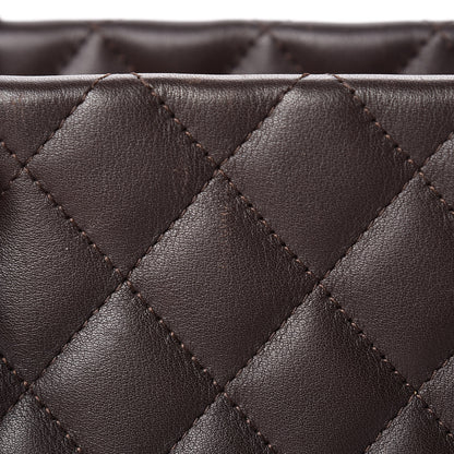 Chanel Calfskin Quilted Large Cambon Tote Brown 13 of 24