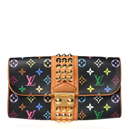 Louis Vuitton Monogram Multicolor Courtney Clutch Black 1 of 10