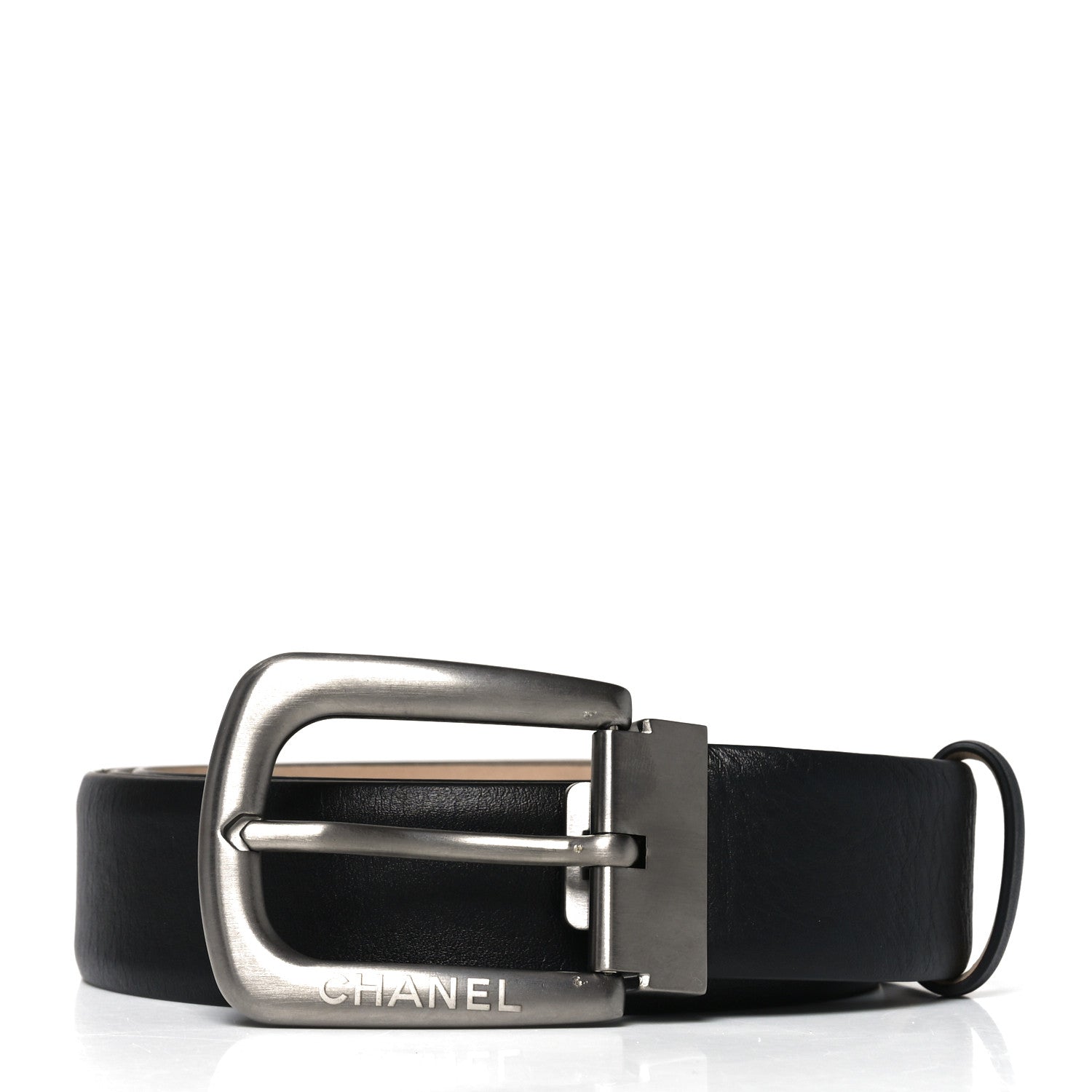 Chanel Calfskin Belt 95 38 Black 1 of 6
