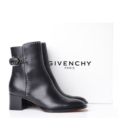 Givenchy Smooth Calfskin Elegant Studded Ankle Boots 40 Black 11 of 11