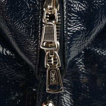 Saint Laurent Textured Patent Medium Easy Sac Navy 8 of 8