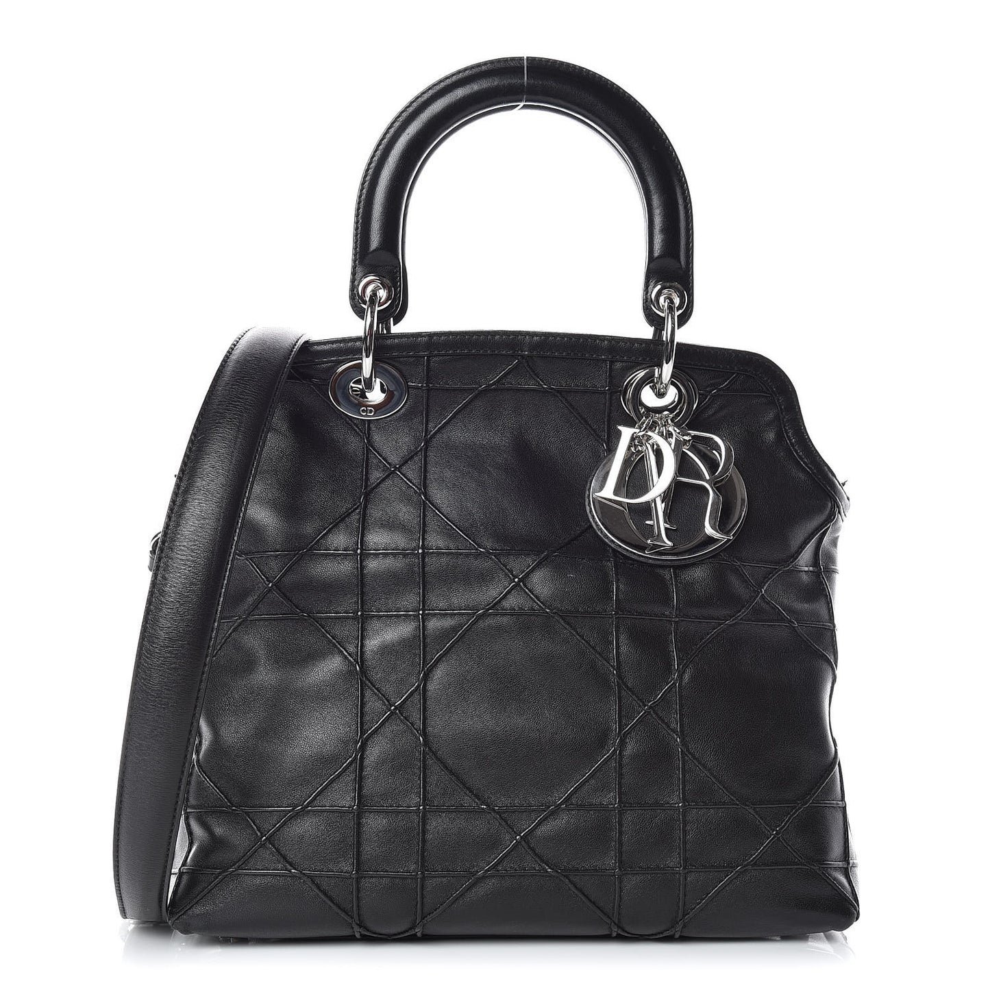 Lambskin Cannage Medium Granville Tote Black
