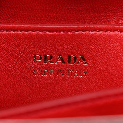 Prada Saffiano Cuir Small Double Bag Black Fuoco 6 of 10
