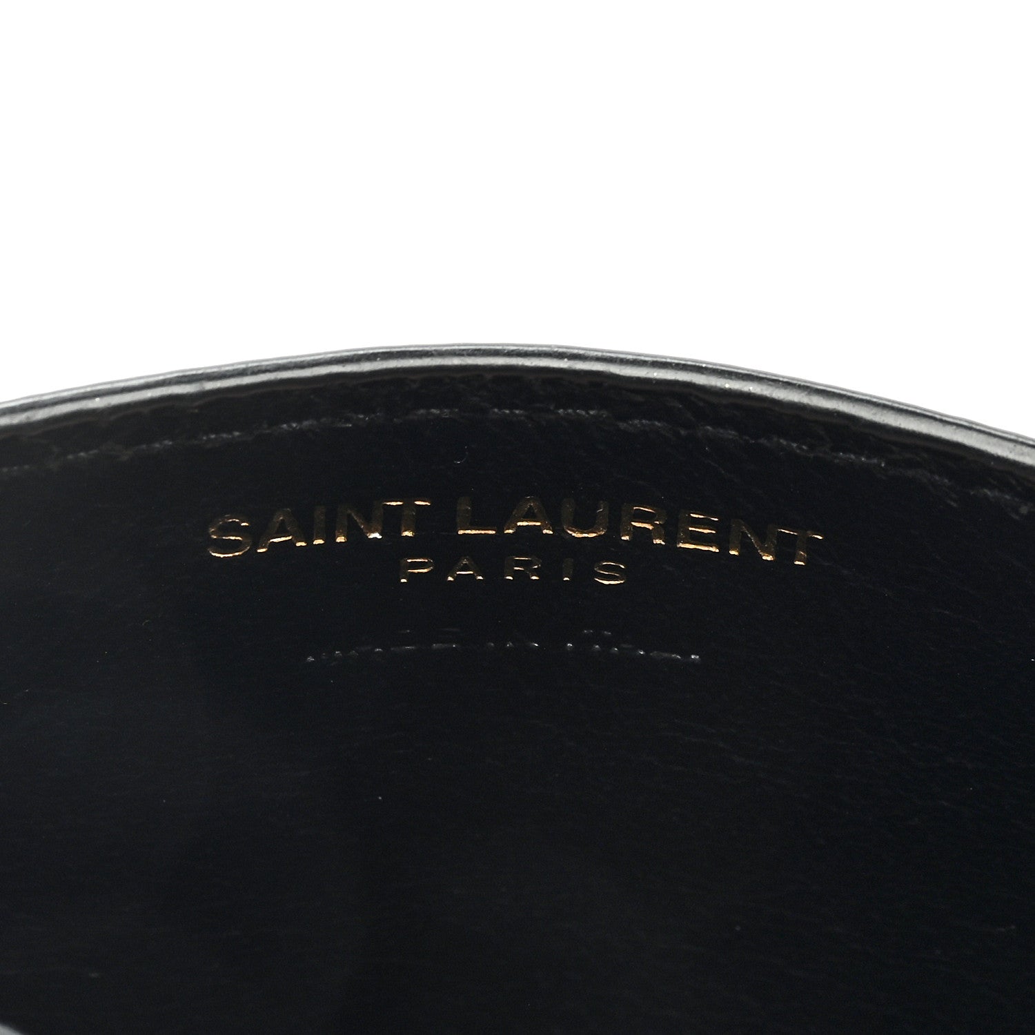 Saint Laurent Grain De Poudre Matelasse Chevron Monogram Credit Card Case Black 6 of 6