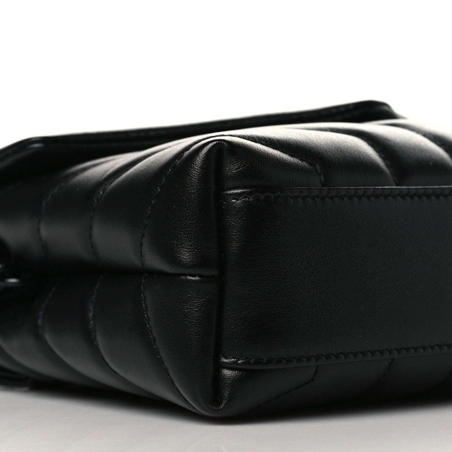 Calfskin Y Quilted Monogram Toy Loulou Crossbody Bag Black