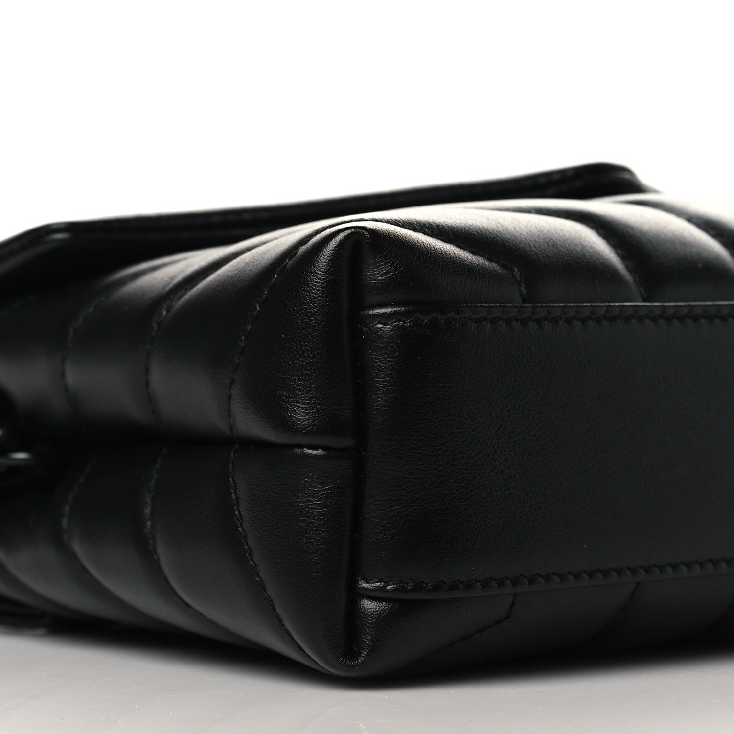 Saint Laurent Calfskin Y Quilted Monogram Toy Loulou Crossbody Bag Black 8 of 9