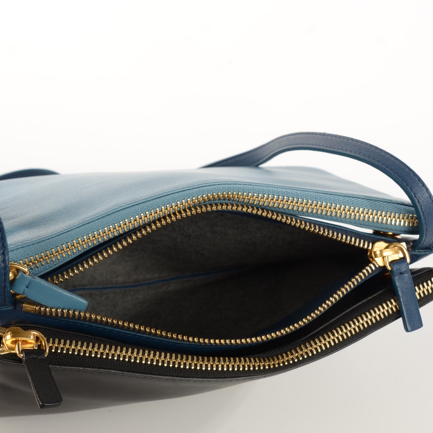 Lambskin Small Multicolor Trio Crossbody Bag Black