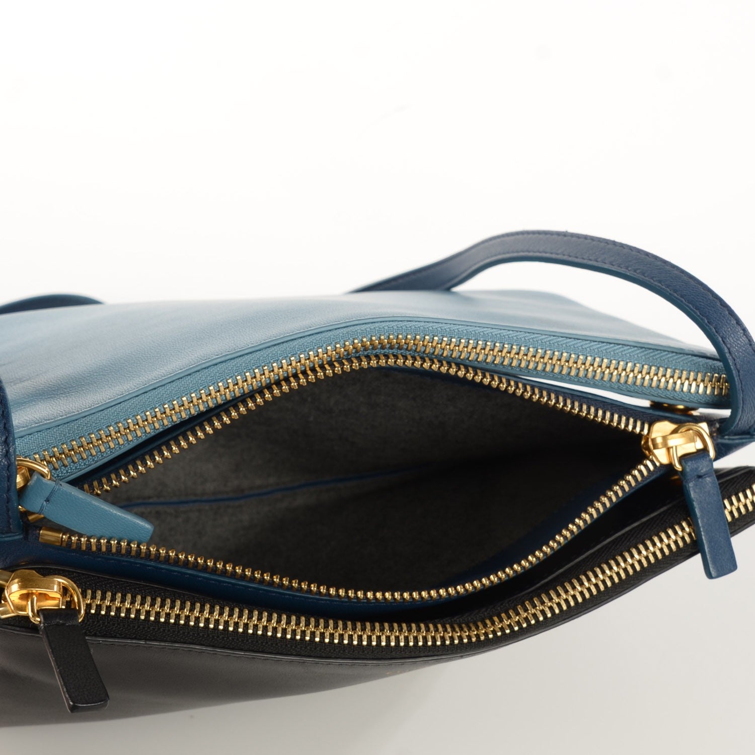 Celine Lambskin Small Multicolor Trio Crossbody Bag Black 5 of 7