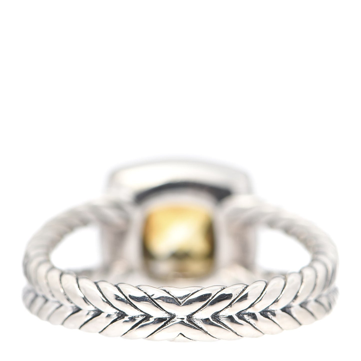 Sterling Silver Diamond Citrine 7mm Petite Albion Ring 54 7