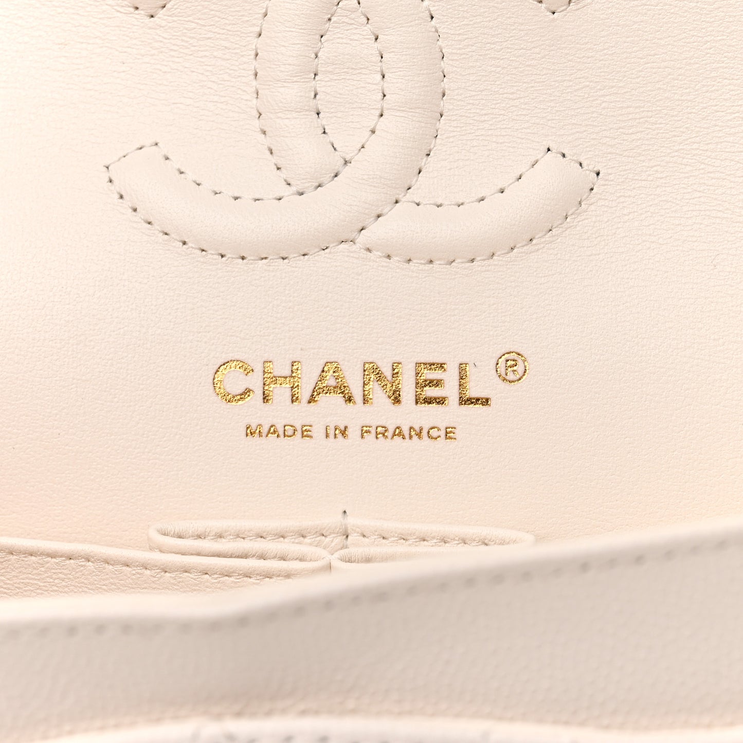 Caviar Quilted Small Double Flap White
