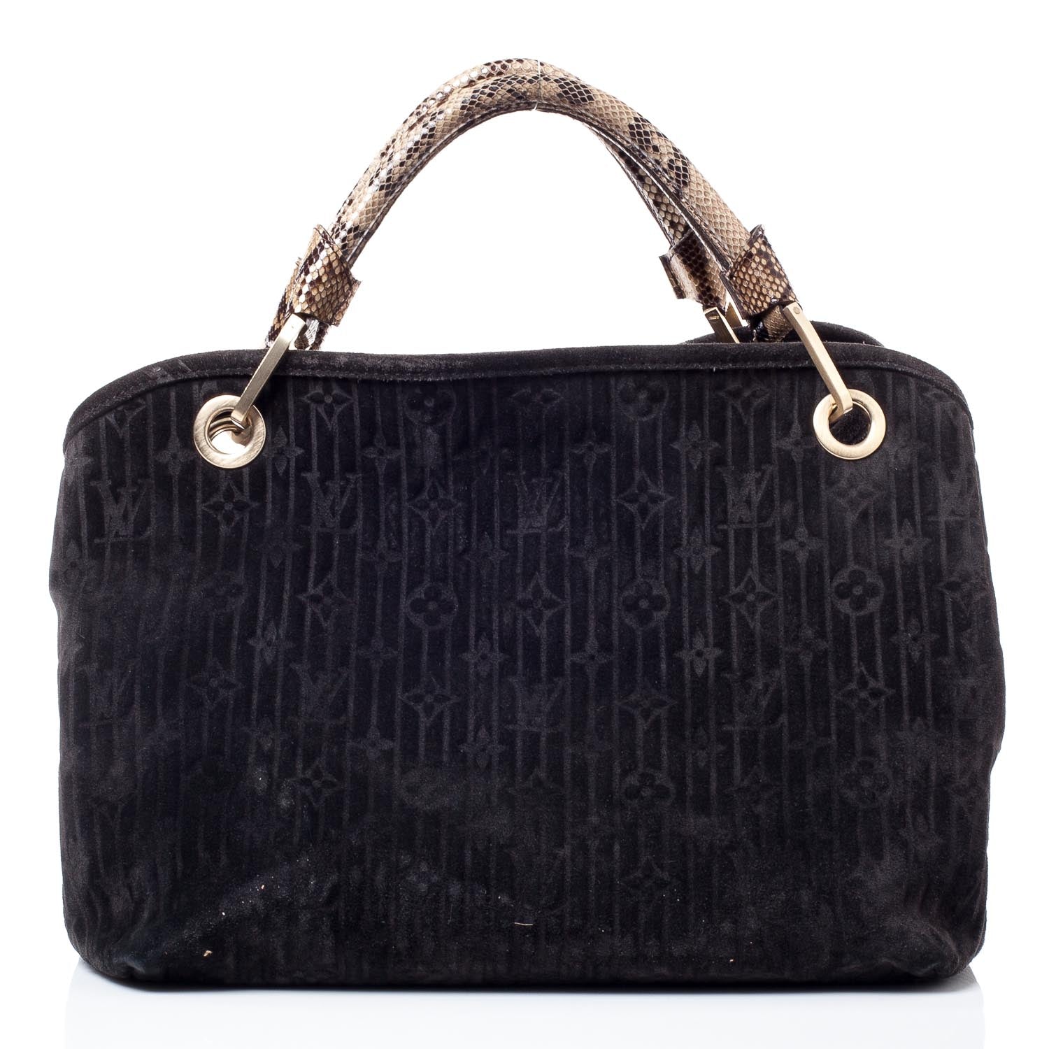 Louis Vuitton Suede Python Monogram Whisper PM Kohl 4 of 9