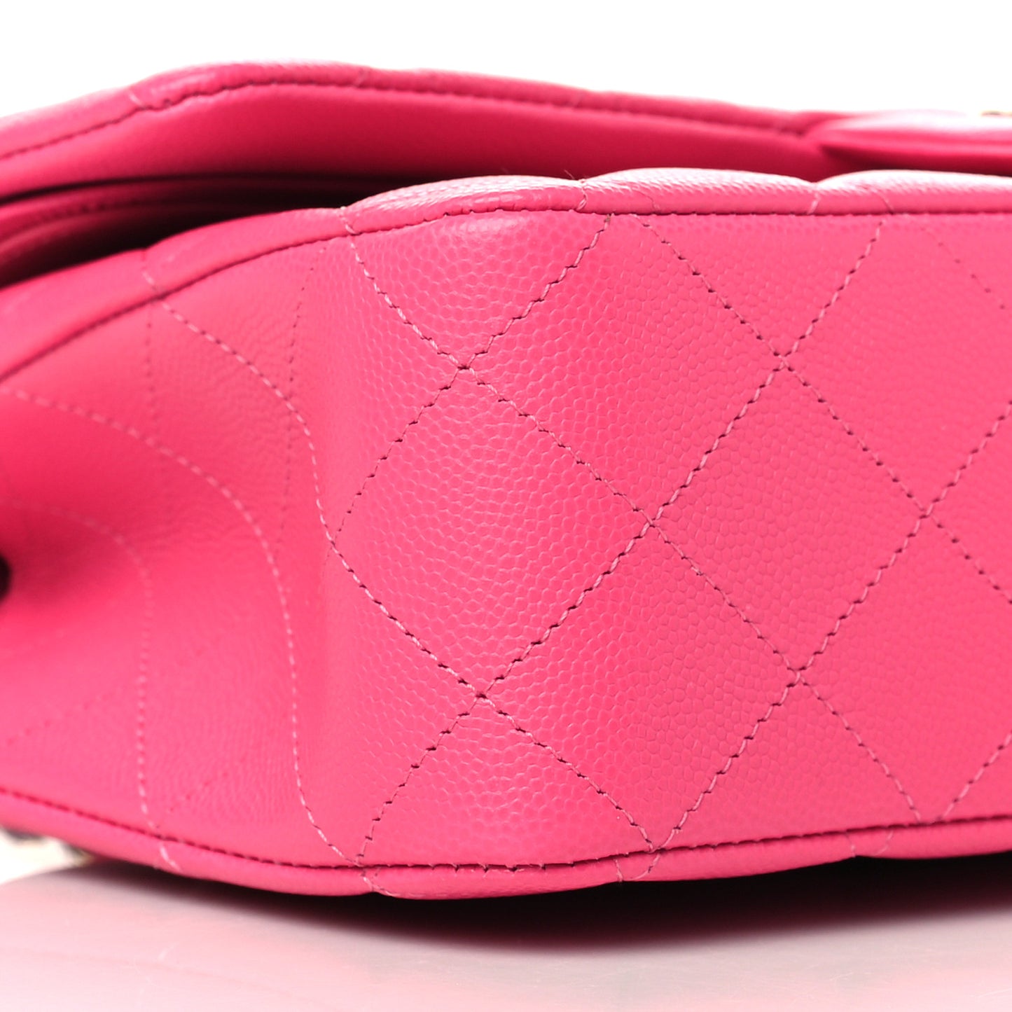 Caviar Quilted Medium Double Flap Pink