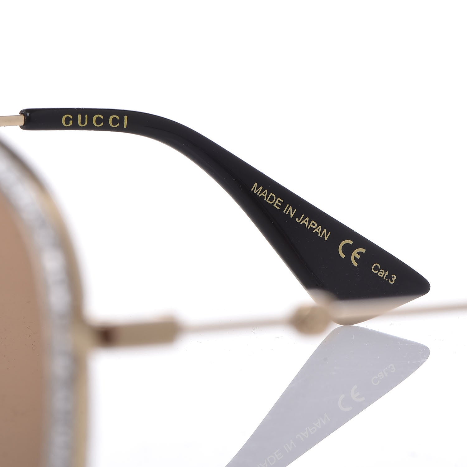 Gucci Glitter Aviator Sunglasses GG0062S Silver 5 of 6