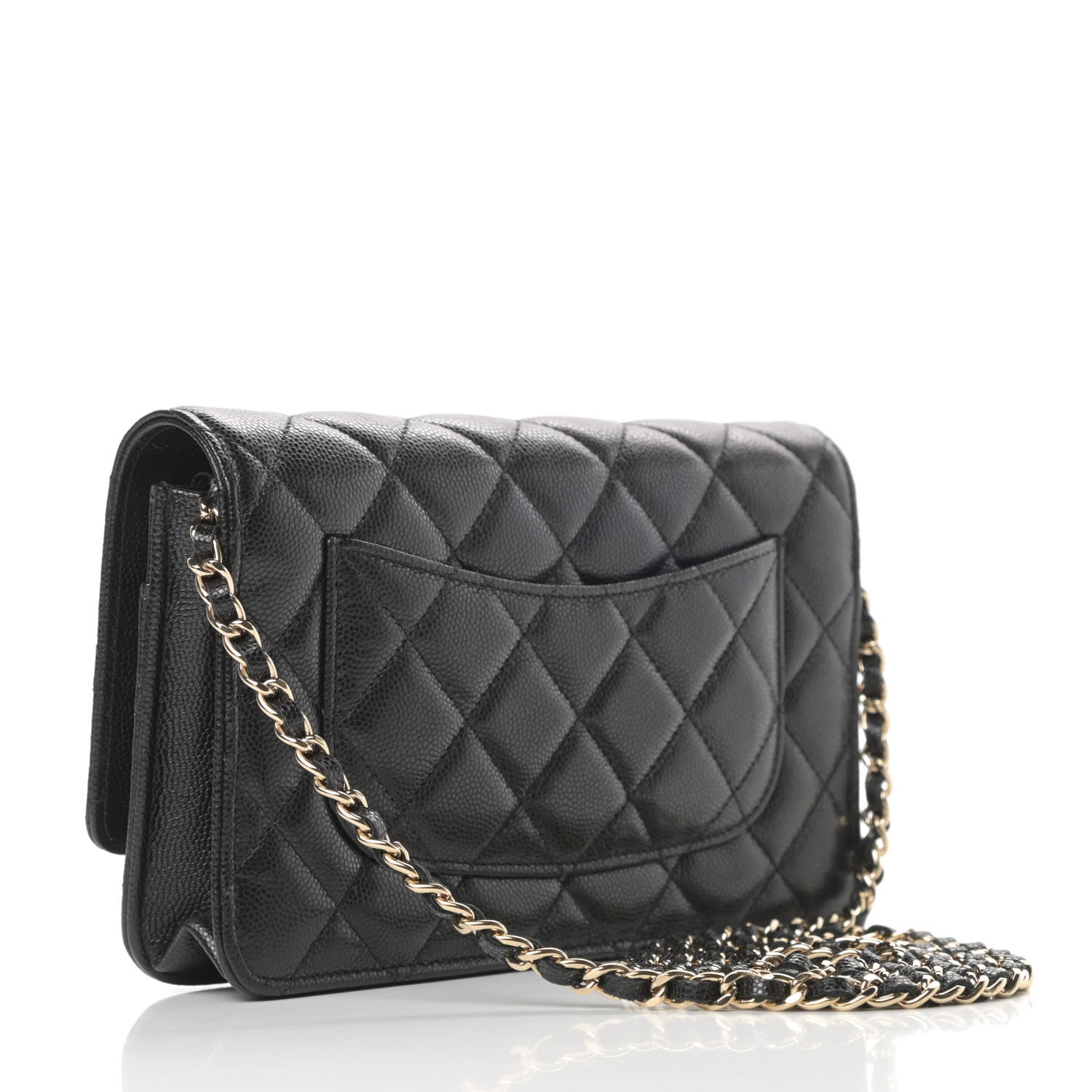 Chanel Caviar Quilted Coco Candy Wallet On Chain WOC Black 3 of 12