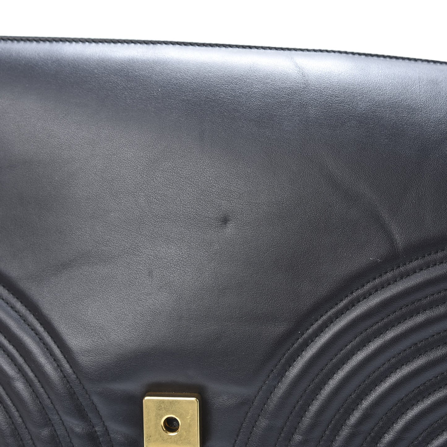 Calfskin Matelasse Large GG Marmont Shoulder Bag Black
