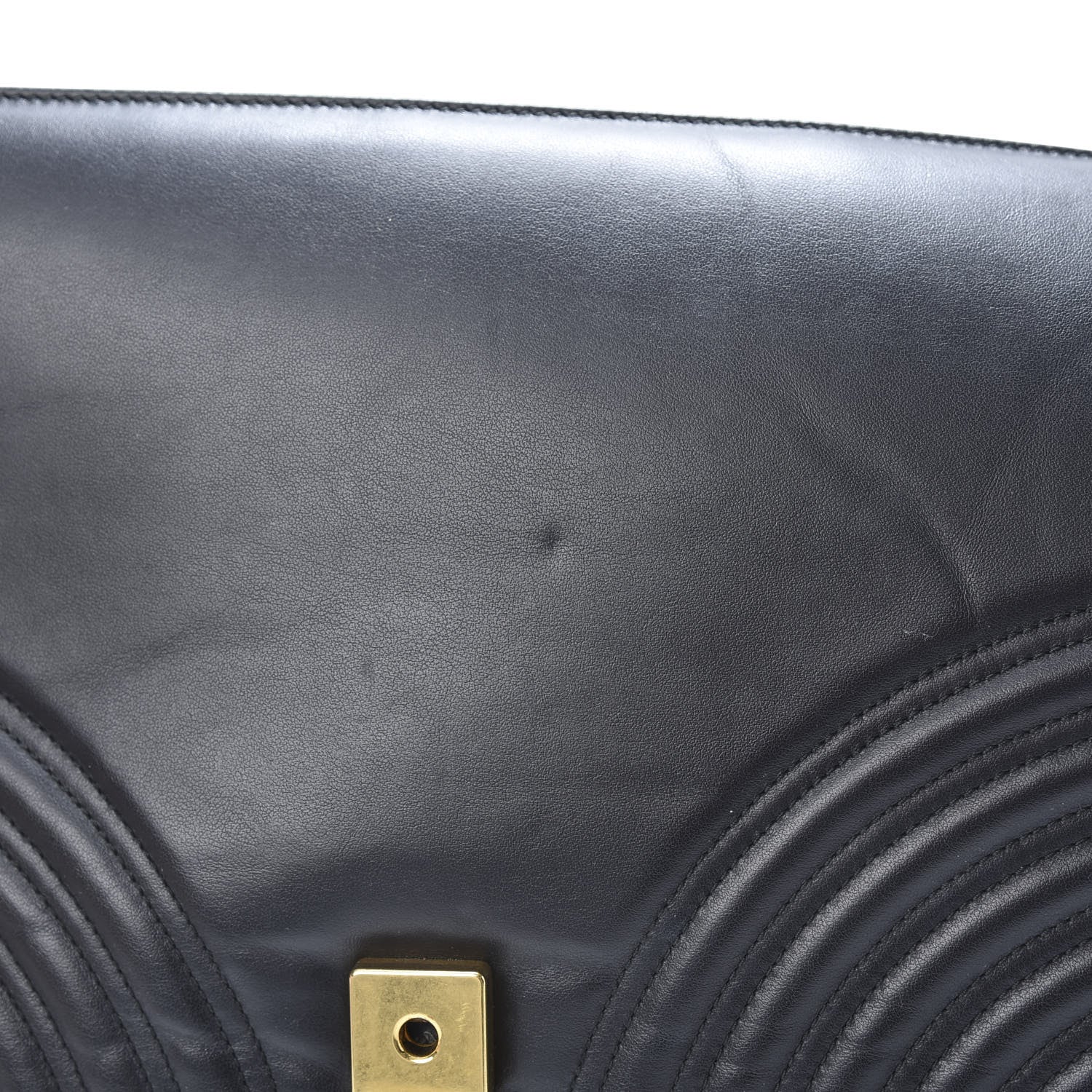 Gucci Calfskin Matelasse Large GG Marmont Shoulder Bag Black 16 of 20