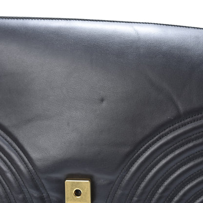 Gucci Calfskin Matelasse Large GG Marmont Shoulder Bag Black 16 of 20
