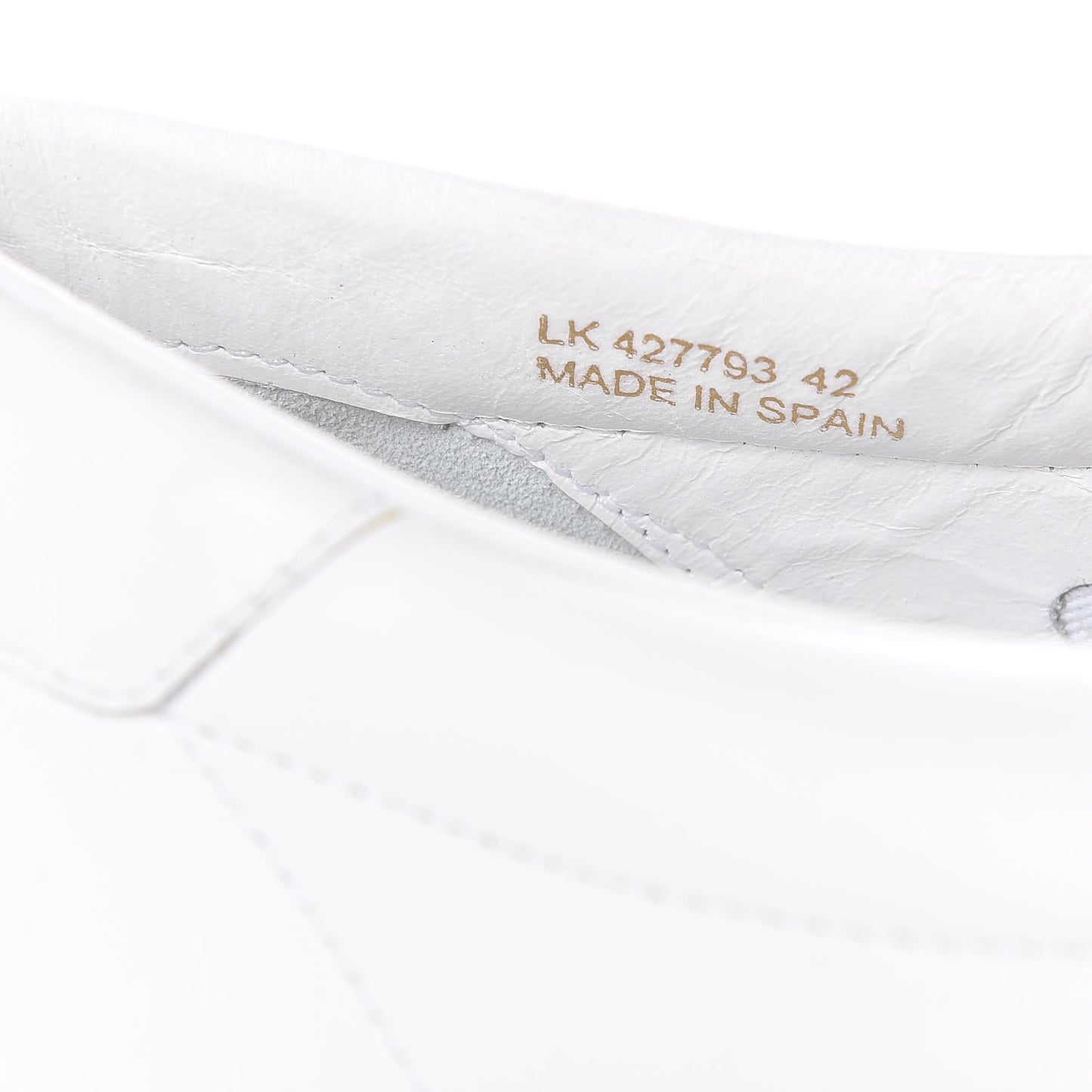 Calfskin Court Sneakers 42 White