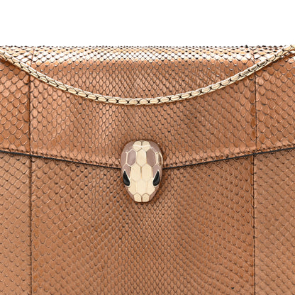 Bulgari Metallic Snakeskin Serpenti Forever Medium Shoulder Bag Gold 10 of 19