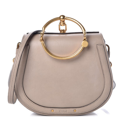 Chloe Calfskin Suede Medium Nile Bracelet Bag Motty Grey 1 of 8