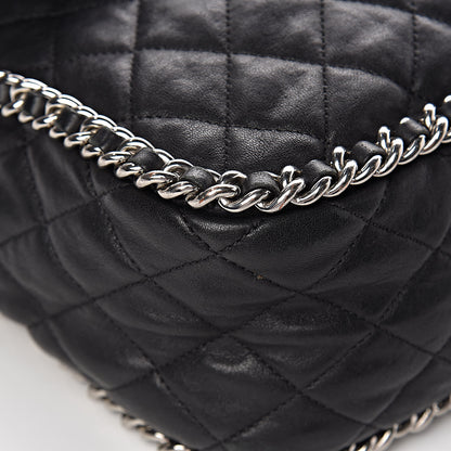 Chanel Washed Lambskin Quilted Maxi Chain Around Flap Black 17 of 20