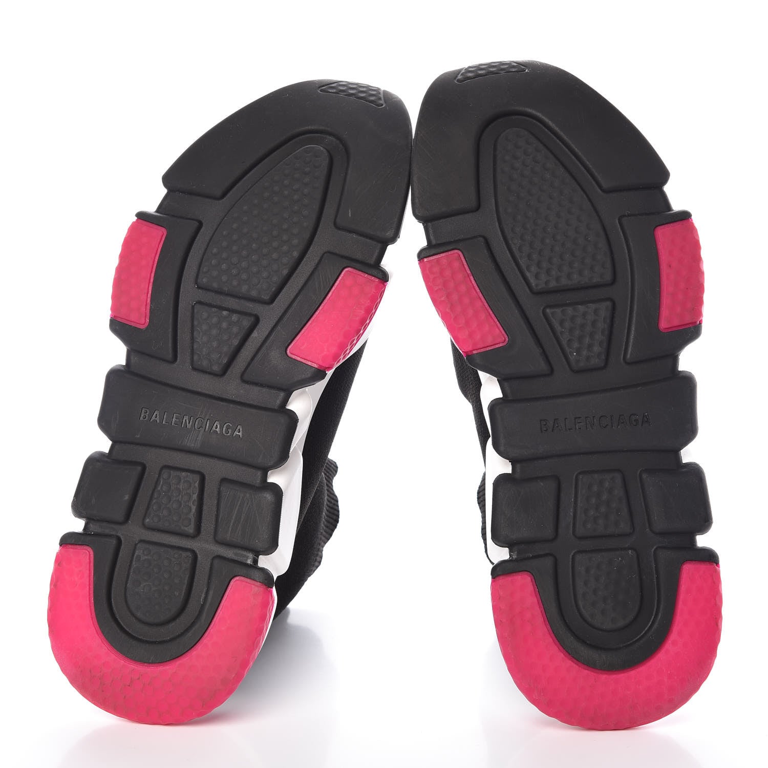 Balenciaga Neoprene Knit Womens Speed Sneakers 39 Black Pink 7 of 9