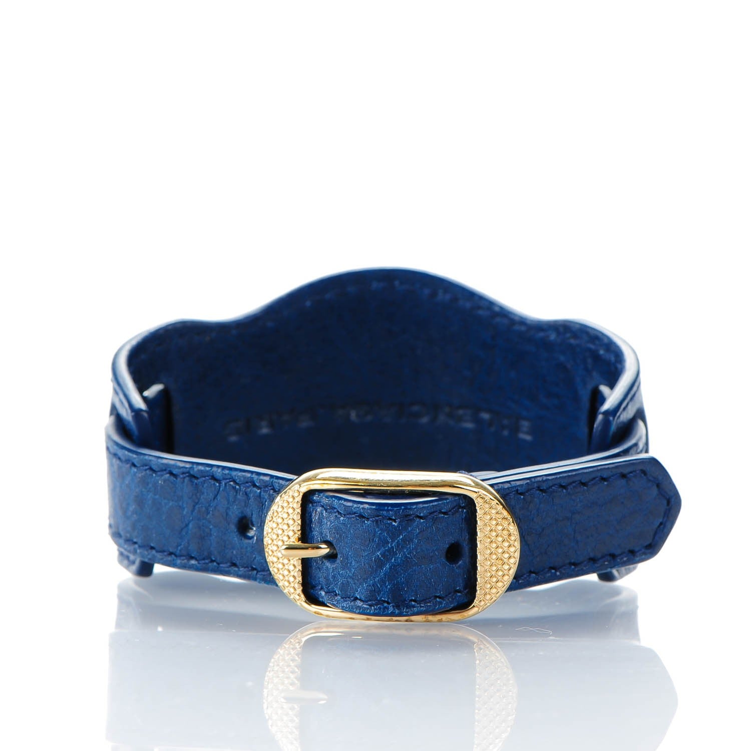 Balenciaga Agneau Arena Giant 12 Gold Hardware L Bracelet Bleu Mineral 3 of 6