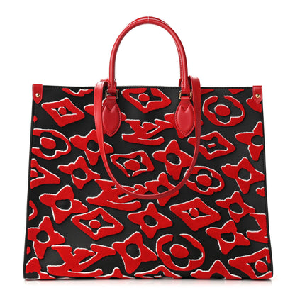 Louis Vuitton X UF Tufted Monogram Onthego GM Black Red 1 of 7