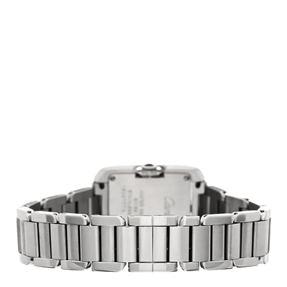 Cartier Stainless Steel Diamond 23mm Tank Anglaise Quartz Watch 3 of 4