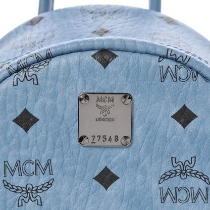 MCM Visetos Side Stud Mini Stark Backpack Blue 5 of 10