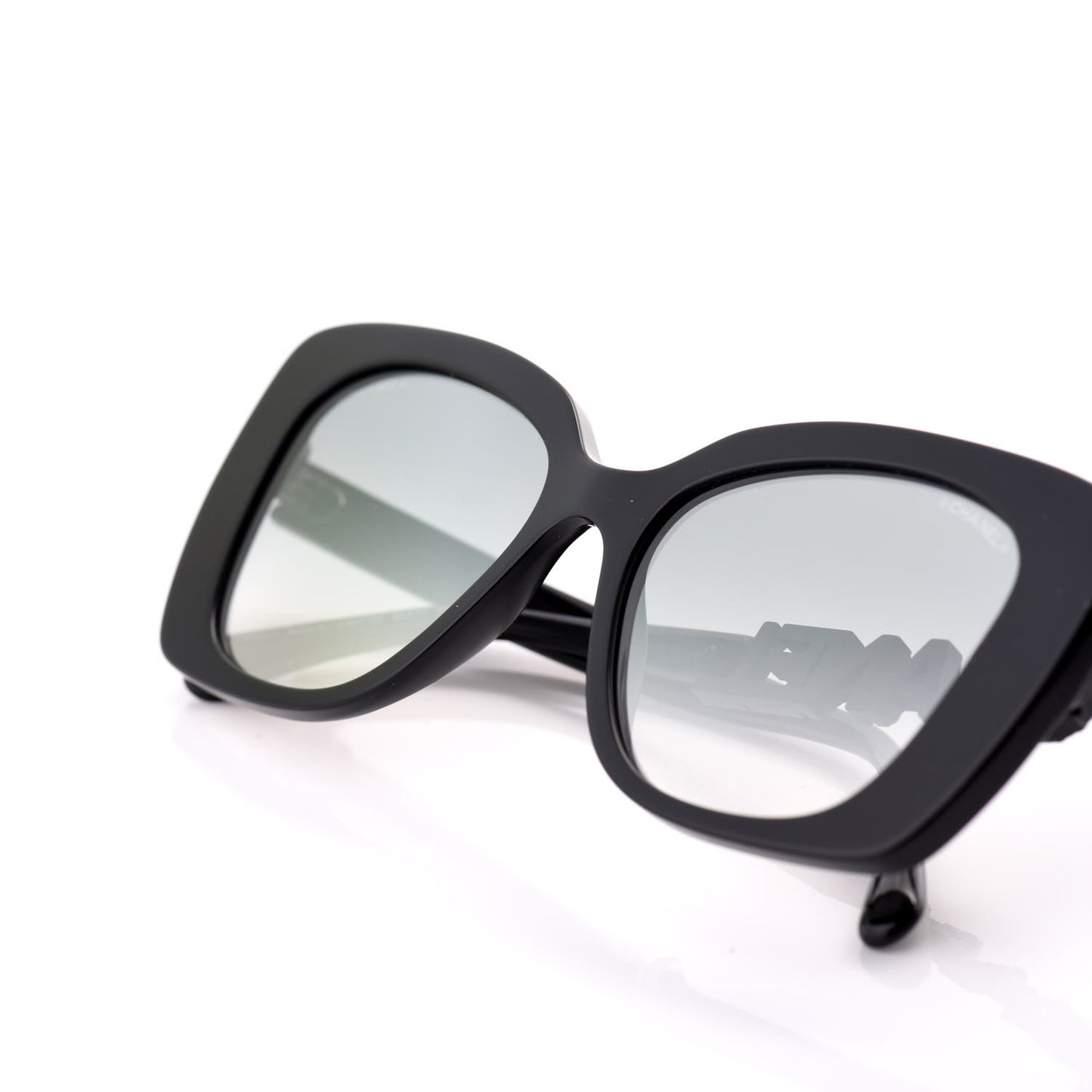 Acetate Strass Square Sunglasses 5422 Black