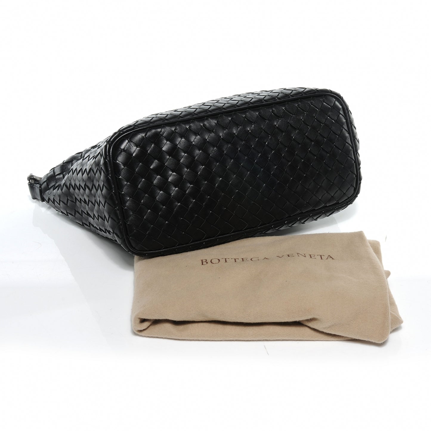 Nappa Intrecciato Small Shoulder Bag Nero Black