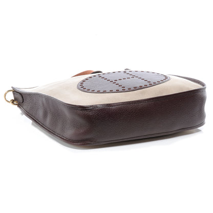 Hermes Toile Ardennes Evelyne GM Ecru Chocolate 4 of 7